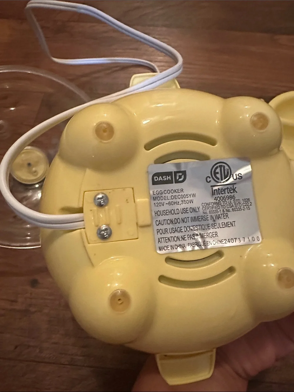 Ash Yellow Dash Electric Egg Cooker with Clear Lid